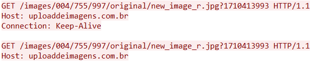 The request to fetch the images